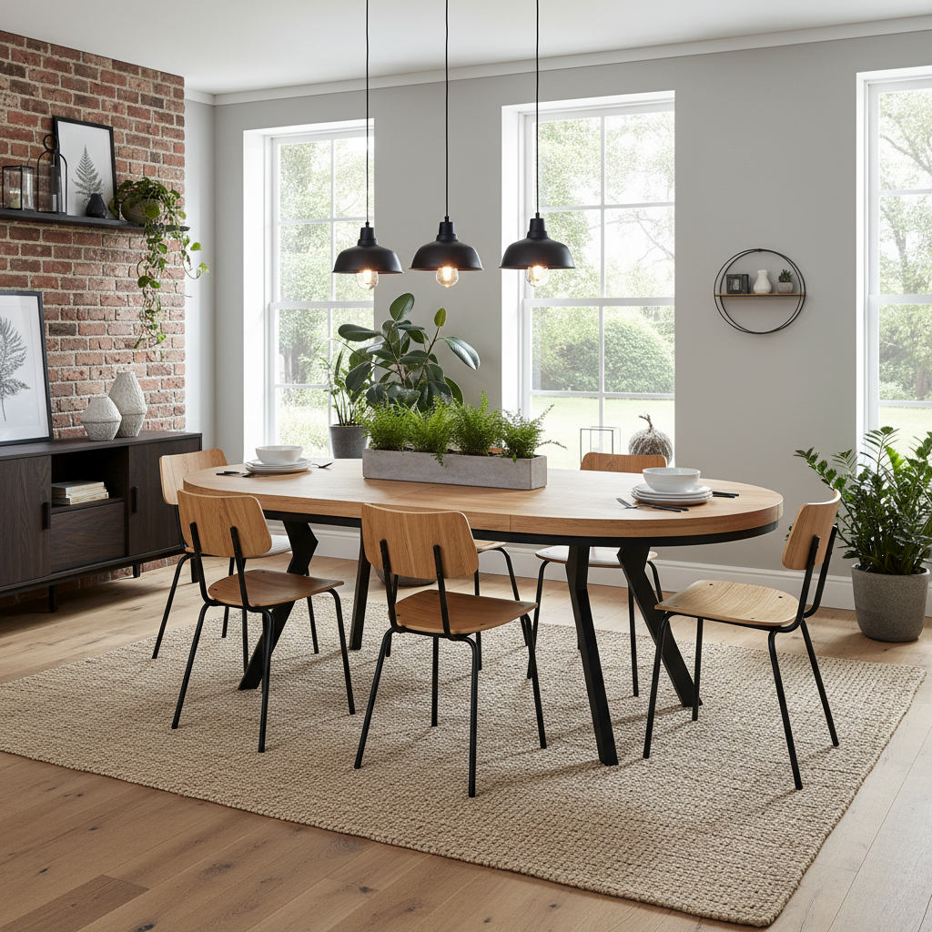 Okrągły Stół 1m Rozkładany Do 3m (różne wzory) - Blat 54 mm