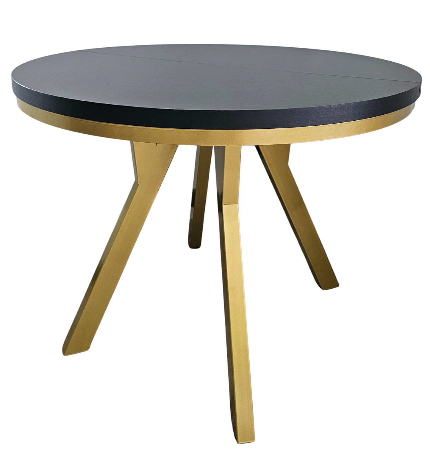 Okrągły Stół 110cm Rozkładany Do 410cm Złota Noga (różne wzory) - Blat 36 mm