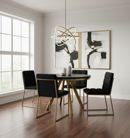 Okrągły Stół 1m Rozkładany Do 3m Złota Noga (różne wzory) - Blat 36 mm