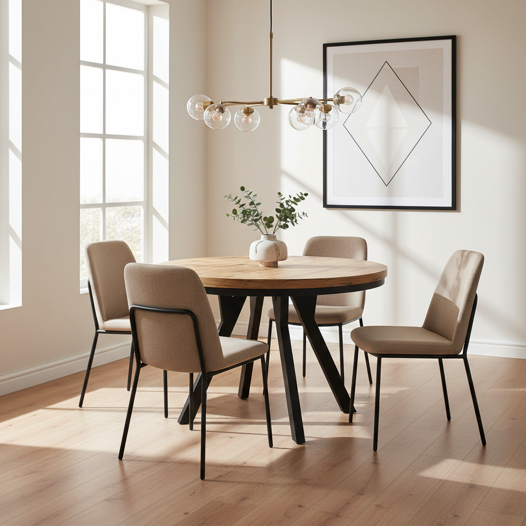 Okrągły Stół 110cm Rozkładany Do 410cm (różne wzory) - Blat 36 mm