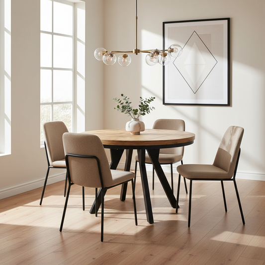 Okrągły Stół 1m Rozkładany Do 3m (różne wzory) - Blat 36 mm