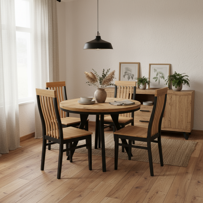 Okrągły Stół 1m Rozkładany Do 2m (różne wzory) - Blat 36 mm