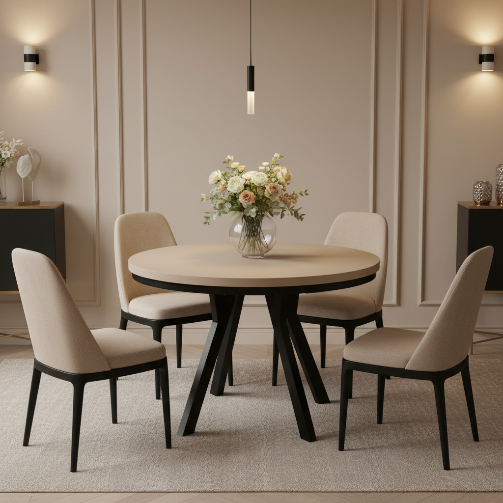 Okrągły Stół 110cm Rozkładany Do 410cm (różne wzory) - Blat 36 mm